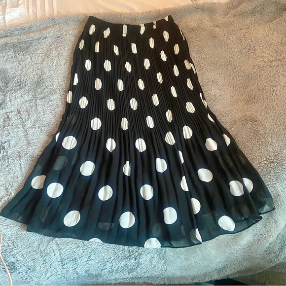 WD.NY Skirts Wdny Black And White Polka Dot Aline Skirt Midi — free download